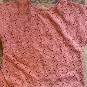 Blush Lace Top Pink Flower